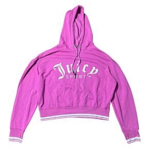Juicy Couture Sport Pink Cropped Light Hoodie Size Medium